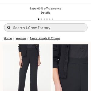 J. Crew Women's Elegant Black Trousers